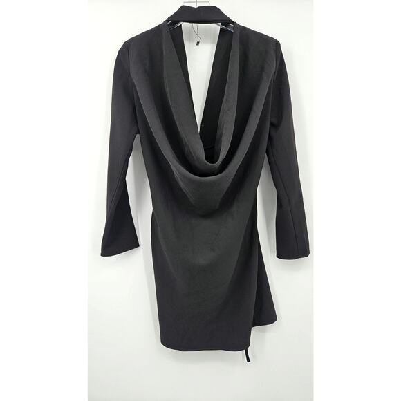 ASTR the Label Mini Dress Graciela Front Wrap Tie Suit Black XS New $138 - Picture 7 of 10